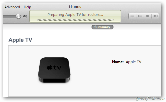 Az Apple TV visszaállítása