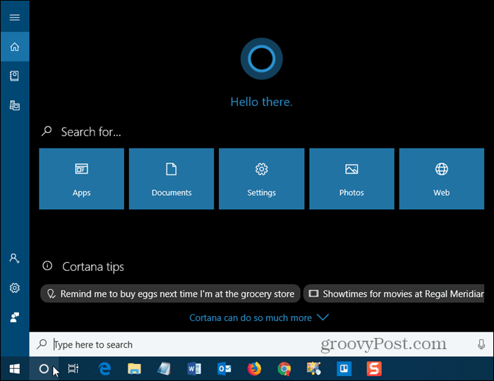 Cortana a Windows 10 rendszerben
