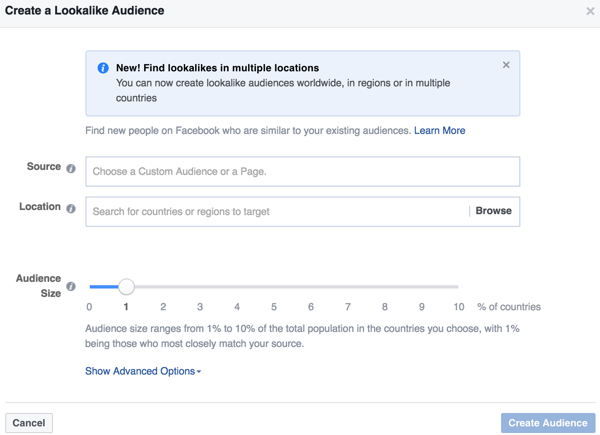 A Facebook Ads Manager lehetővé teszi, hogy olyan megjelenésű közönséget hozzon létre, amely hasonló ahhoz a közönséghez, aki már interakcióba lépett a vállalkozásával.