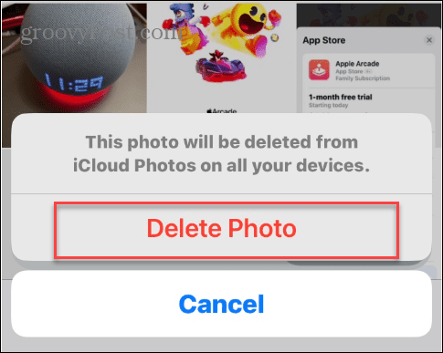 Törölje a fényképeket az iCloudból
