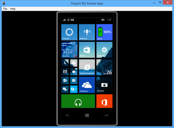 A Windows Phone 8.1 lehetővé teszi a képernyő kivetítését a számítógépre