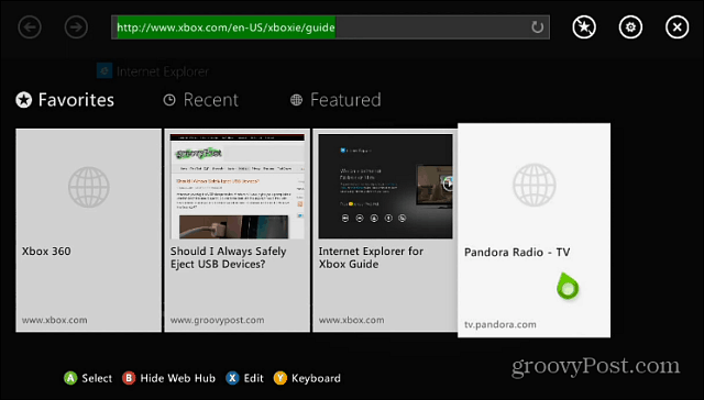 Pandora hozzáadása az Xbox 360-hoz