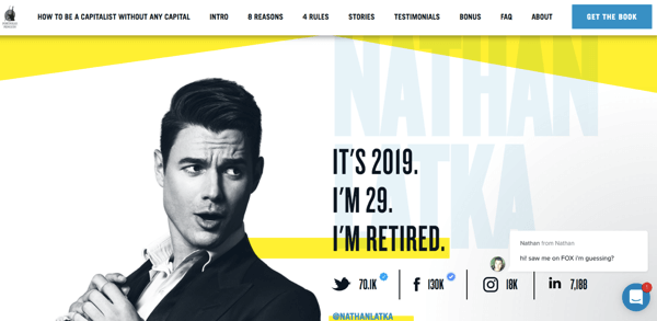 Nathan Latka honlapja.
