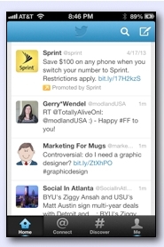 sprint népszerűsítette a tweetet
