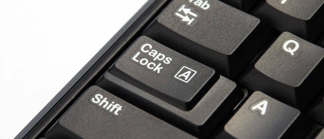 A Shift billentyű használata a Caps Lock letiltásához