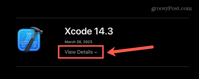 xcode részletek megtekintése