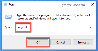 A Windows futtatja a Regedit indítását