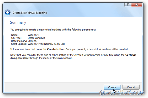 VirtualBox összefoglaló Vm Windows 8