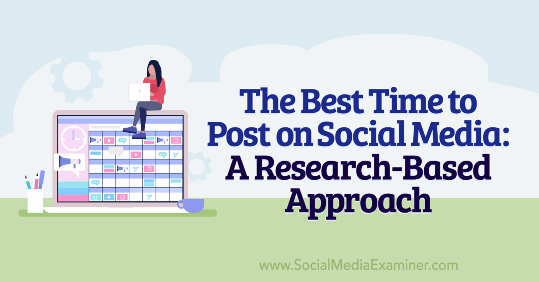 A legjobb idő a közösségi médiában való közzétételhez: Kutatáson alapuló megközelítés: Social Media Examiner
