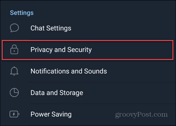 Adatvédelmi és biztonsági beállítások a Telegram alkalmazásban Androidon