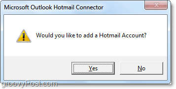 adjon hozzá egy hotmail fiókot az Outlook Outlookhoz az összekötő eszközzel