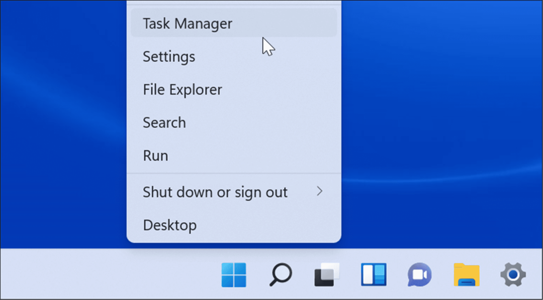 Nyissa meg a Feladatkezelőt a Windows 11 rendszeren