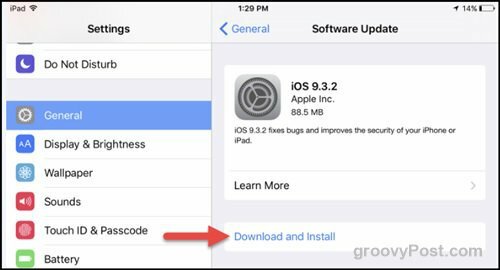 apple iOS 9.3.2 frissítési biztonsági javítás