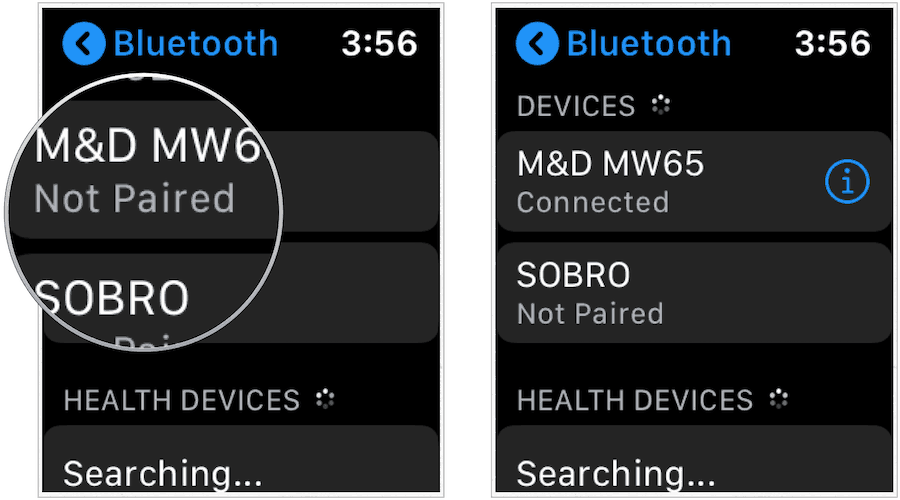 Apple Watch Bluetooth párosítás