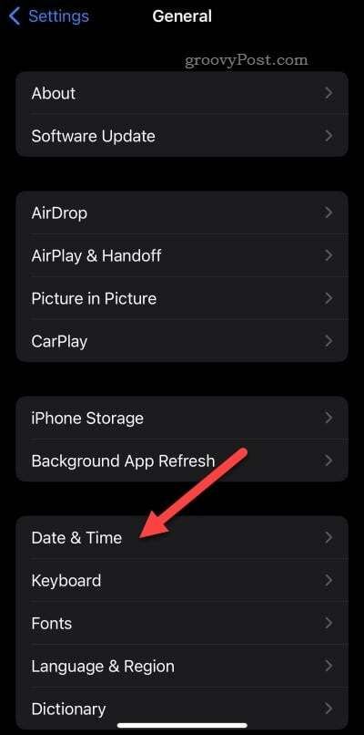 iPhone dátum és idő beállításai
