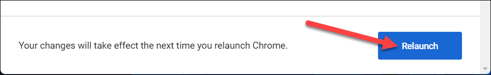 A Chrome újraindítása gomb