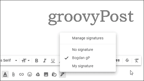 A Gmail több aláírással kapcsolatos beállításokat válassza