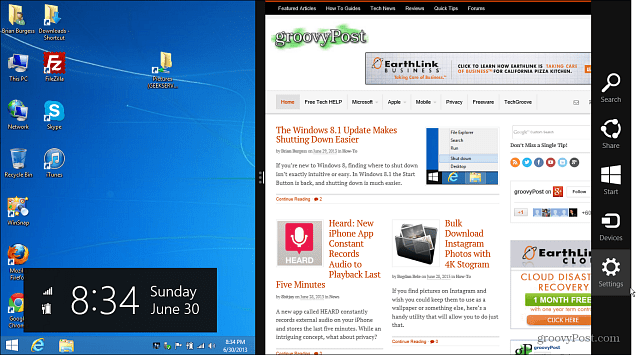 Windows 8.1 modern felhasználói felület Desktop