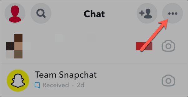 Snapchat menü ikonra