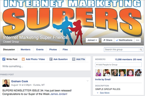 internetes marketing szuper barátok facebook csoport