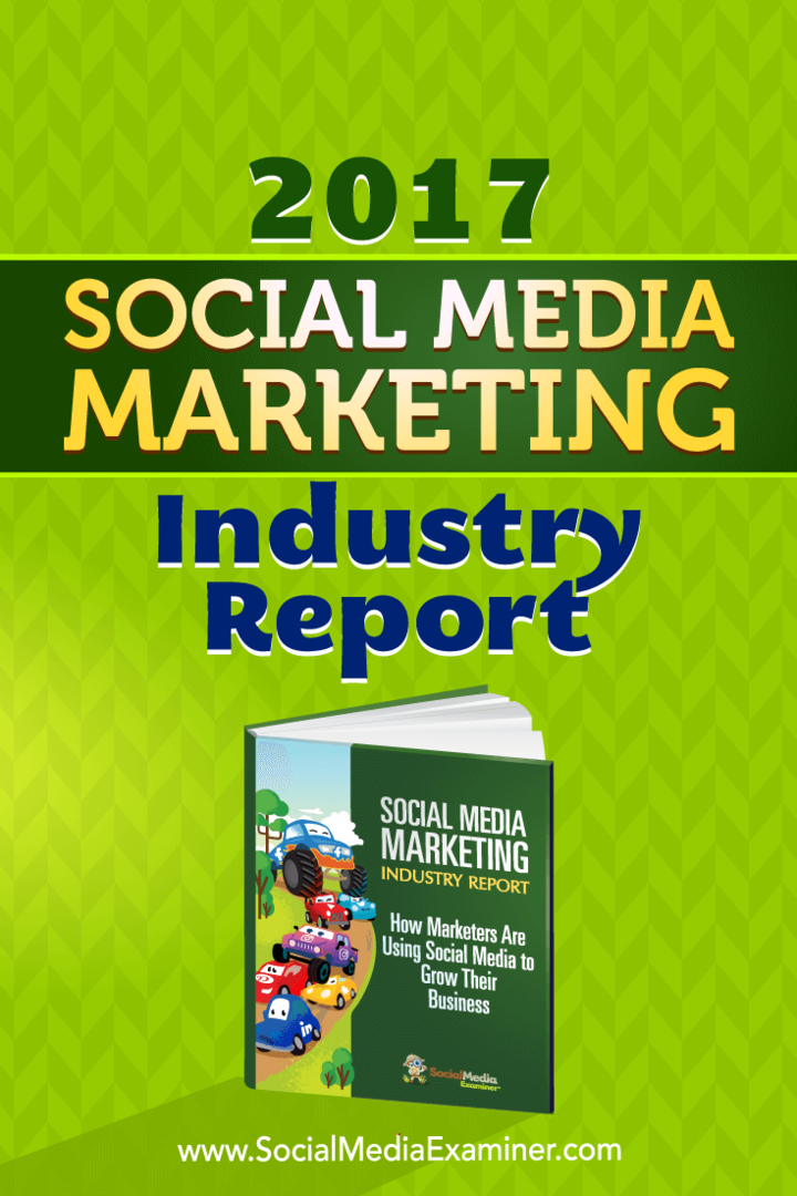 2017. évi közösségi média-marketing jelentés: Közösségi média-vizsgáztató