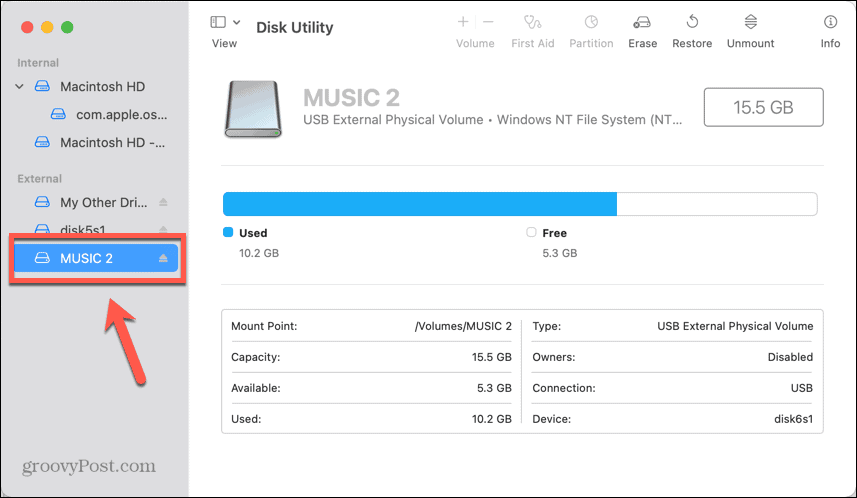 mac usb meghajtó