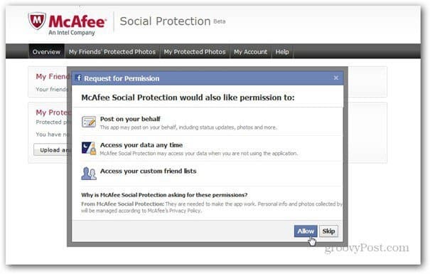 mcaffee szociális védelmi engedélyek facebook