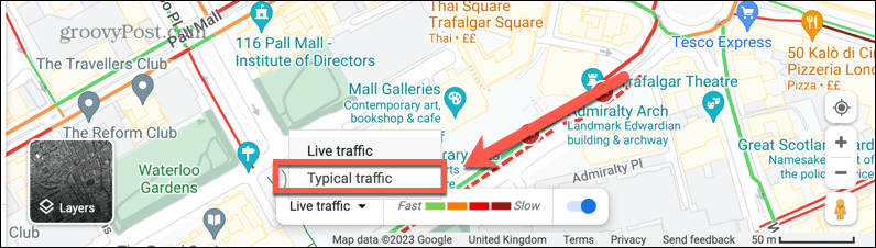 google maps tipikus forgalom