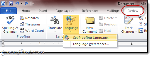 Hogyan módosíthatjuk az Office 2010 ellenőrző nyelvét AmEng-ről (Egyesült Államok) BrEng-re (Egyesült Királyság)