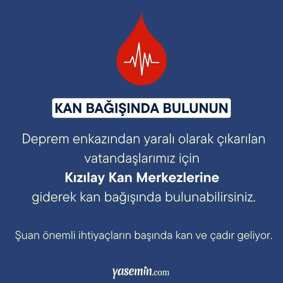 Ne felejtsen el vért adni a földrengés áldozatainak