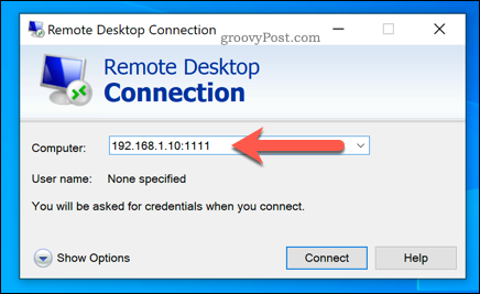 Windows távoli asztali kapcsolat létrehozása egyéni RDP port használatával
