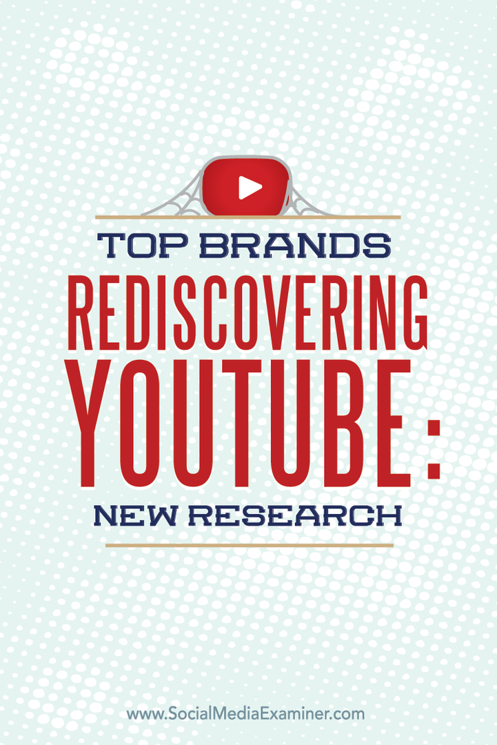 Legjobb márkák újra felfedezik a YouTube-ot: Új kutatás: A közösségi média vizsgáztatója