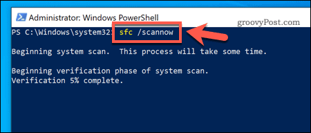 Az SFC eszköz használata Windows 10 rendszeren