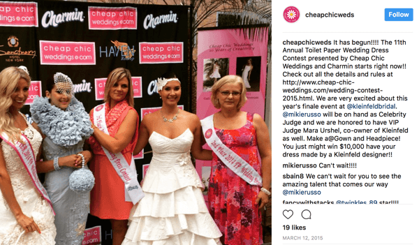 Charmin egy évente megrendezett társadalmi verseny egyik támogatója, ahol az ügyfelek esküvői ruhákat készítenek WC-papírból. A 2015-ös versenyen a Kleinfeld Bridal is bejutott a díjba a győztesnek készült egyedi ruha jutalmával.