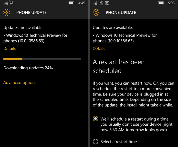 A Windows 10 Mobile Build 10586.63 bevezetése a bennfentesek számára (frissítve)