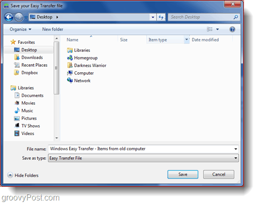 Windows 7 Easy Transfer Tool - Gyors útmutató
