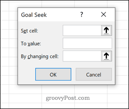 Az Excel Célkeresés ablak