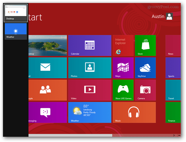 Gyorsan váltson a Windows 8 alkalmazások között a billentyűzeten keresztül