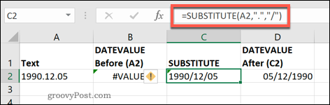 Az SUBSTITUTE funkció Excelben