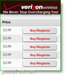 Készítsen saját csengőhangokat - A Verizon mindegyike 3 dollárt számít fel! Nem Groovy