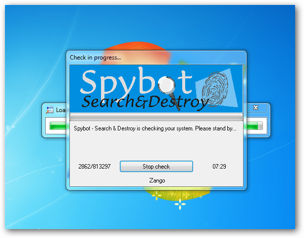 Spybot Search & Destroy Scan