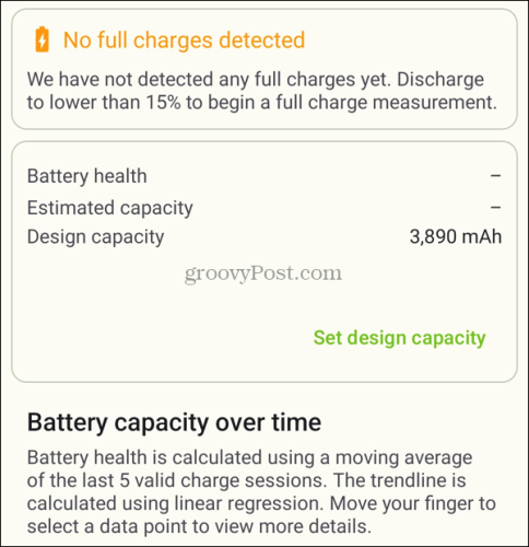 Ellenőrizze az akkumulátor állapotát az Android AccuBattery alkalmazásban