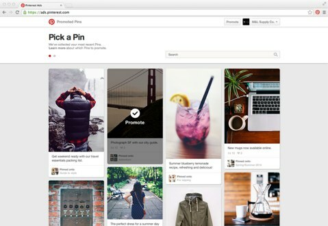 A Pinterest lehetővé teszi, hogy kiválassza a Promoted Pins kampányok képét és kulcsszavait. 