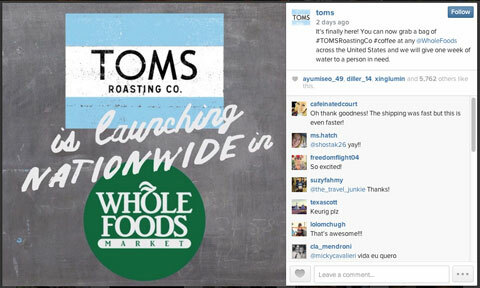 toms instagram kép hashtaggel