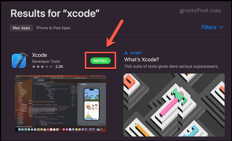 App Store telepítése xcode
