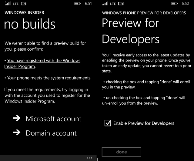 A Windows Phone 10 előnézete az 512 MB-os eszközök támogatására