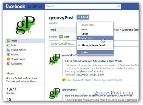 A Facebook hozzáadja az érdeklődési listákat: Hogyan lehet őket használni