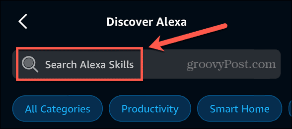 Alexa alkalmazáskeresési készségei