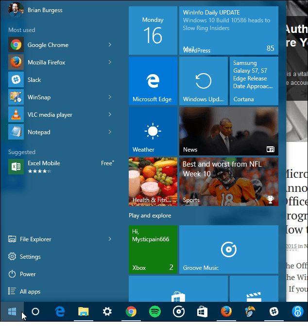 Windows 10 tipp: Jelenítse meg a csempe negyedik oszlopát a Start menüben