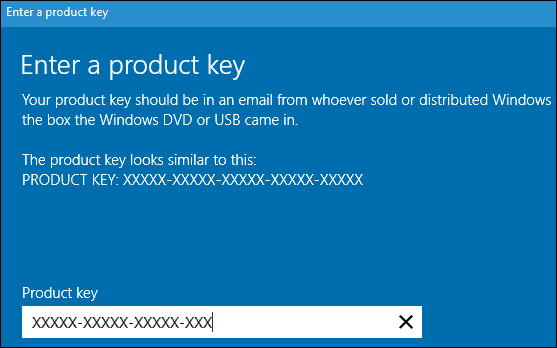 Cserélje ki a Windows 10 termékkulcsot